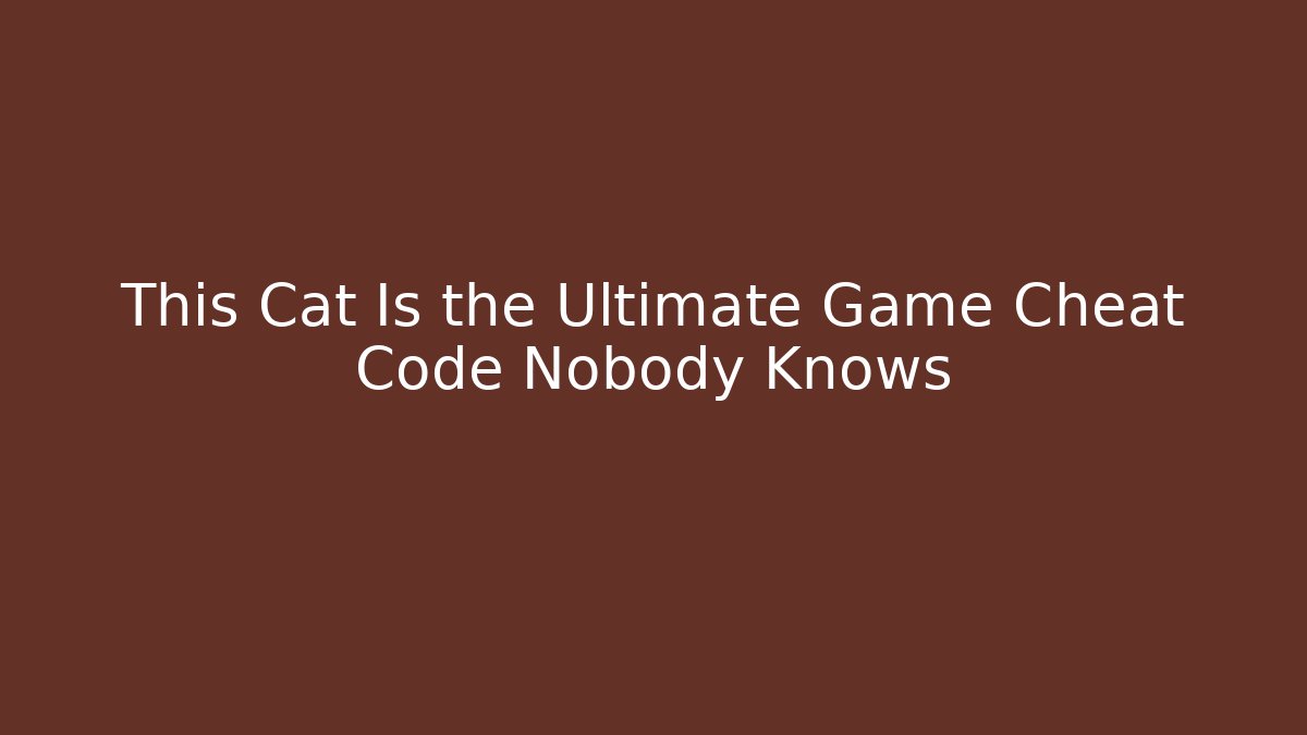 This Cat Is the Ultimate Game Cheat Code Nobody Knows - Método de Aprovação