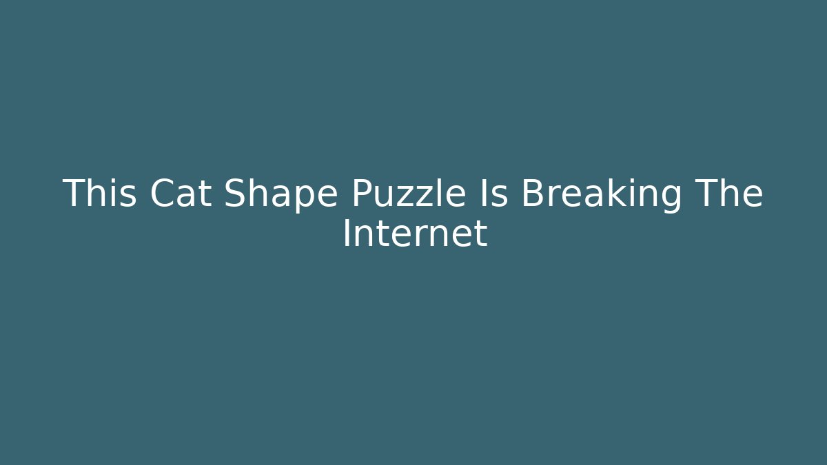 This Cat Shape Puzzle Is Breaking The Internet