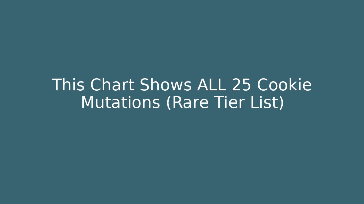 This Chart Shows ALL 25 Cookie Mutations (Rare Tier List)