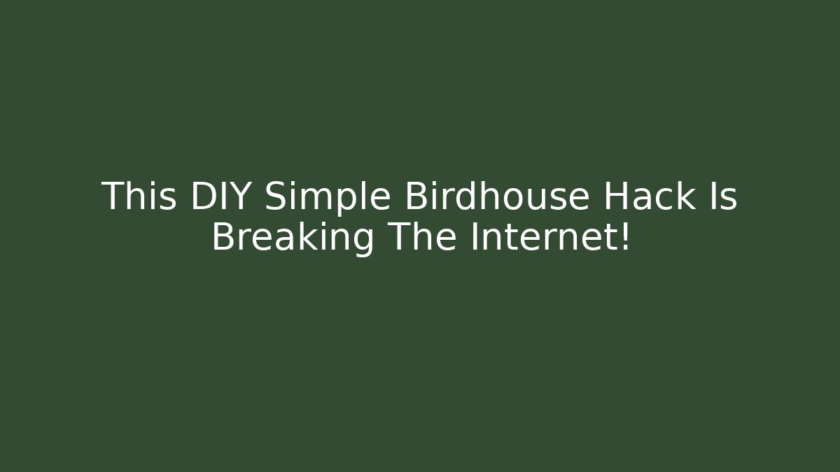 This DIY Simple Birdhouse Hack Is Breaking The Internet!