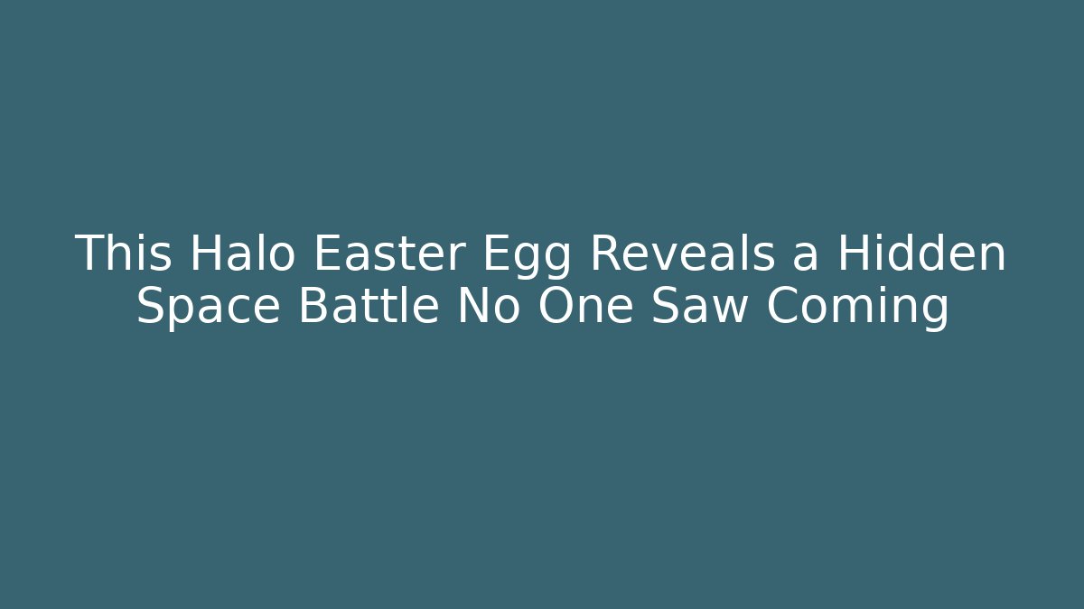 This Halo Easter Egg Reveals a Hidden Space Battle No One Saw Coming - Método de Aprovação