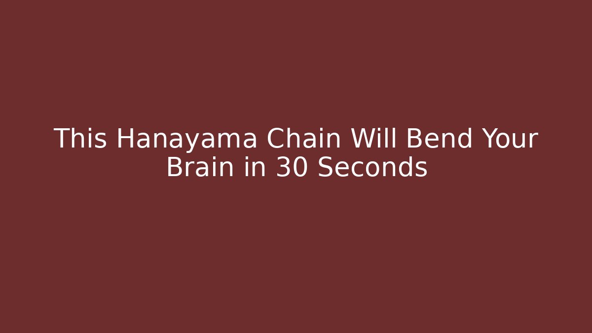 This Hanayama Chain Will Bend Your Brain in 30 Seconds