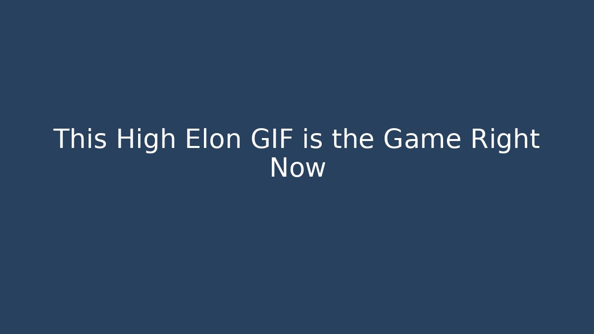 This High Elon GIF is the Game Right Now