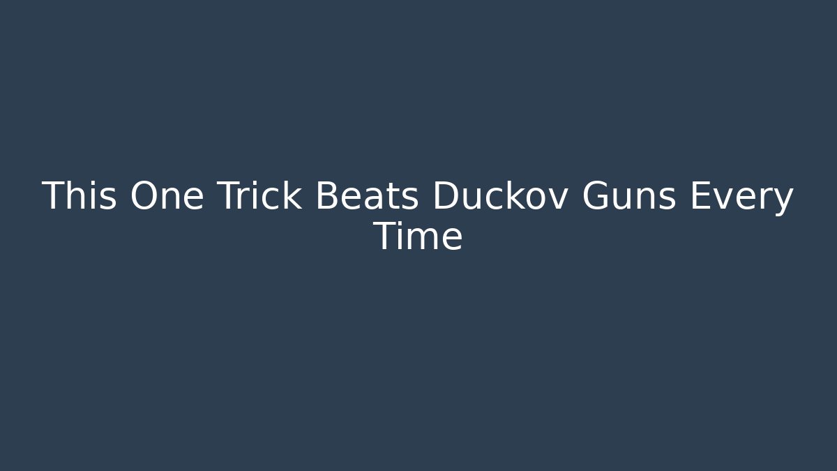 This One Trick Beats Duckov Guns Every Time - Método de Aprovação