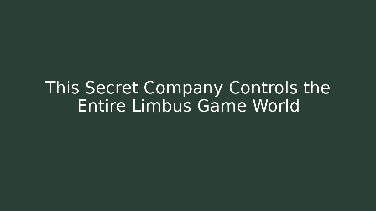 This Secret Company Controls the Entire Limbus Game World