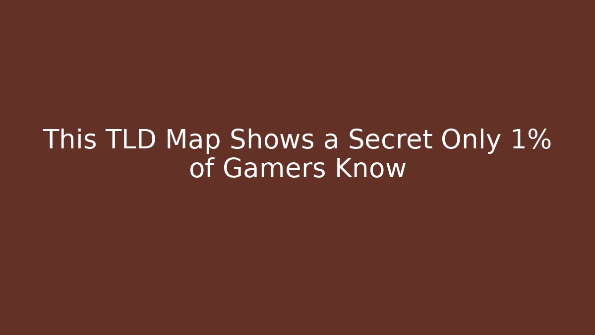 This TLD Map Shows a Secret Only 1% of Gamers Know