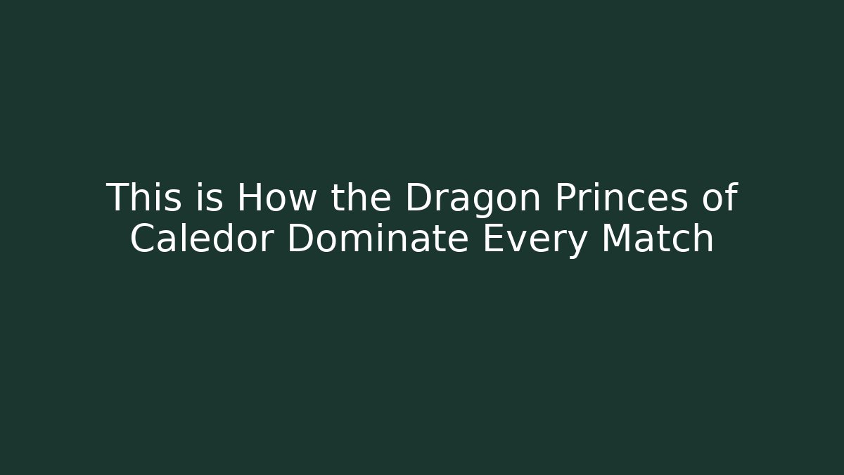 This is How the Dragon Princes of Caledor Dominate Every Match