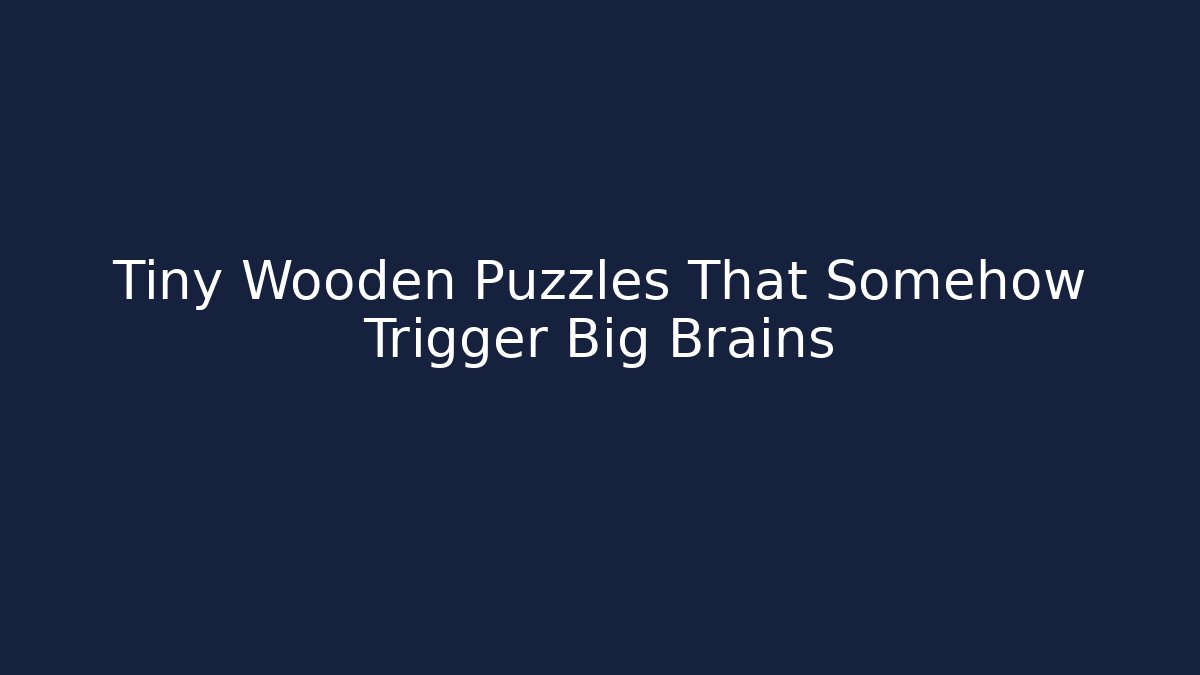 Tiny Wooden Puzzles That Somehow Trigger Big Brains