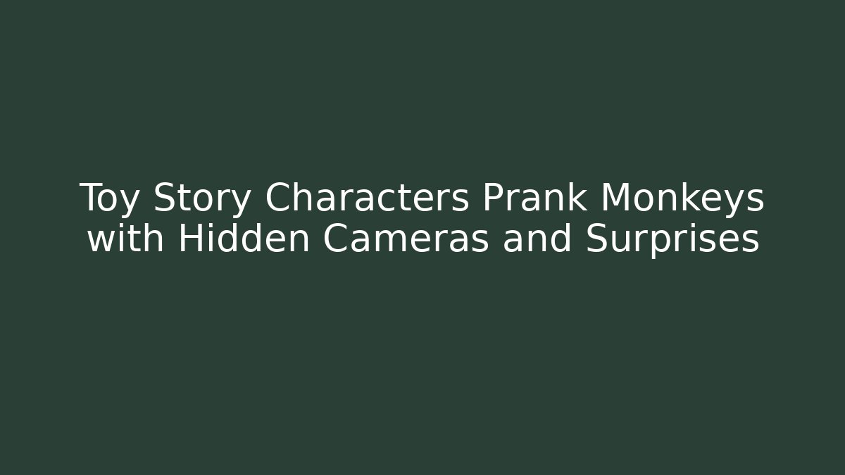 Toy Story Characters Prank Monkeys with Hidden Cameras and Surprises