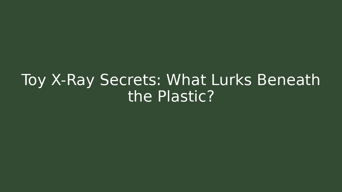Toy X-Ray Secrets: What Lurks Beneath the Plastic?