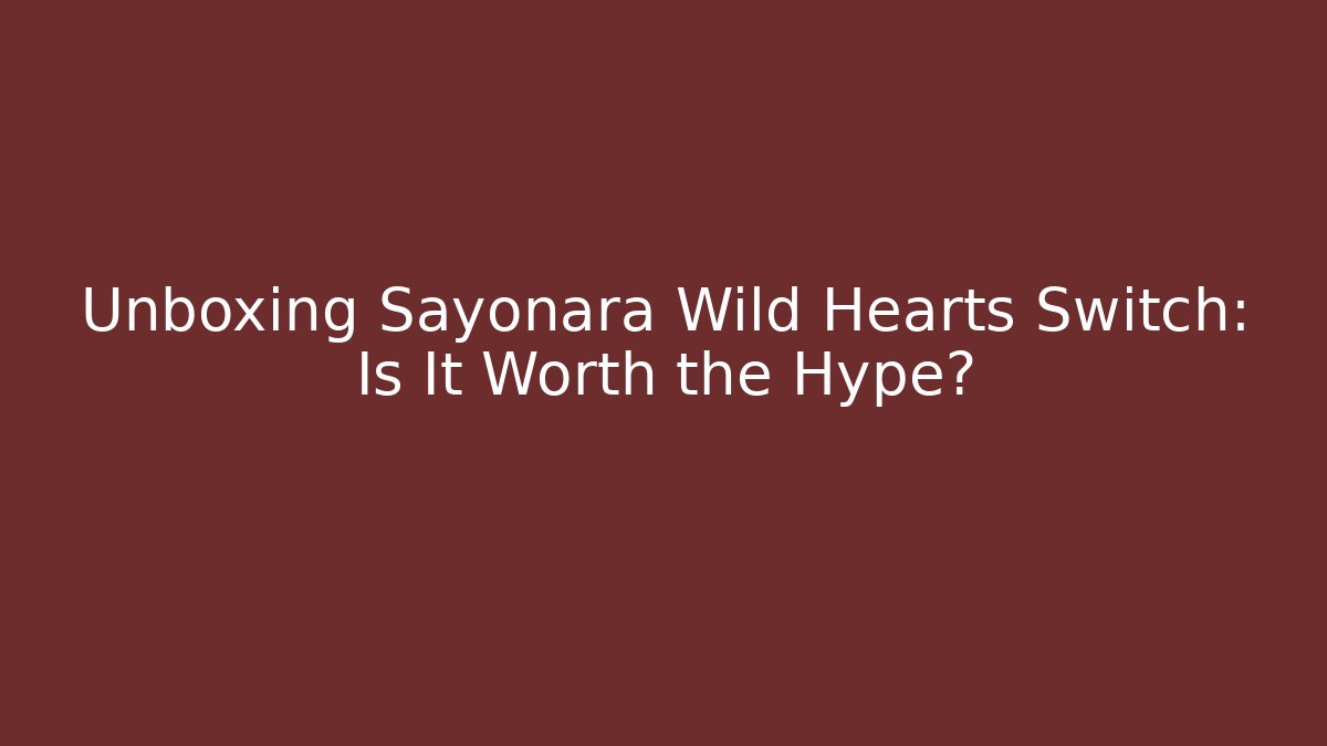 Unboxing Sayonara Wild Hearts Switch: Is It Worth the Hype? - Método de Aprovação