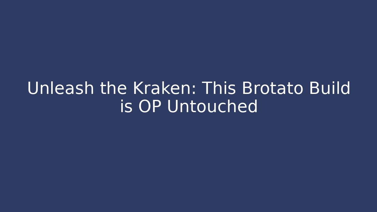 Unleash the Kraken: This Brotato Build is OP Untouched