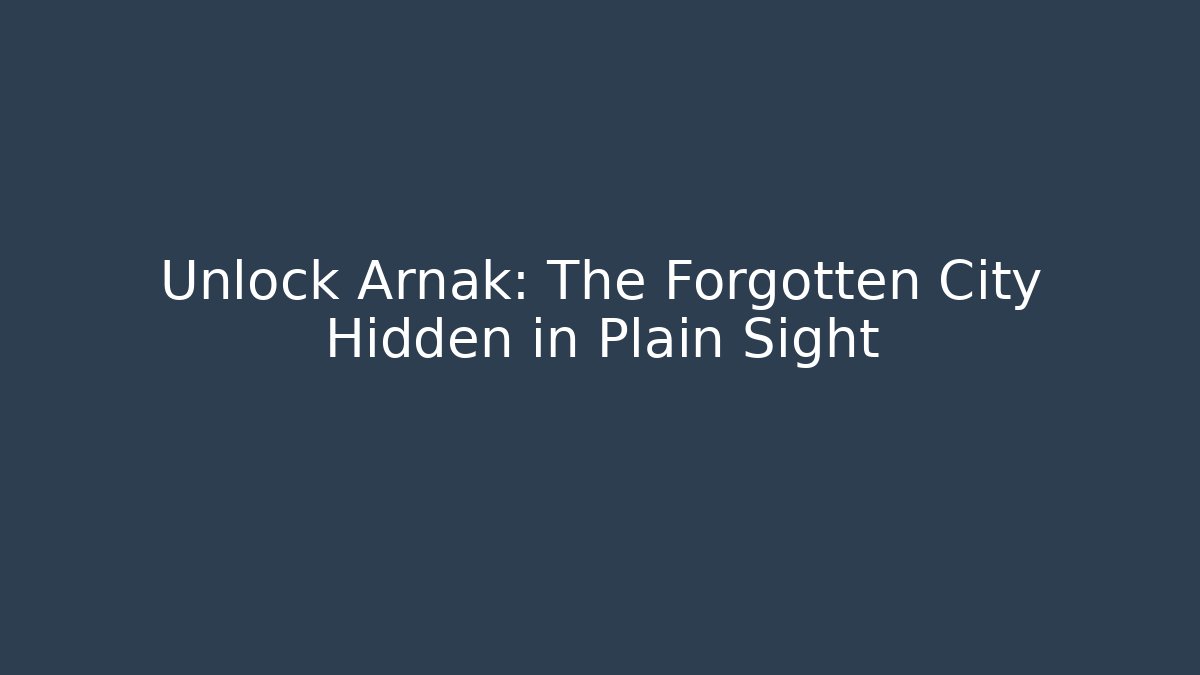 Unlock Arnak: The Forgotten City Hidden in Plain Sight