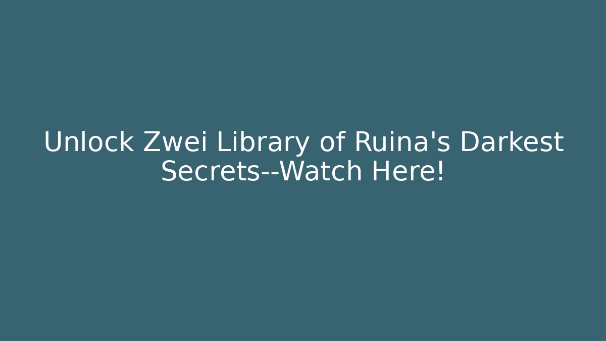 Unlock Zwei Library of Ruina’s Darkest Secrets—Watch Here!