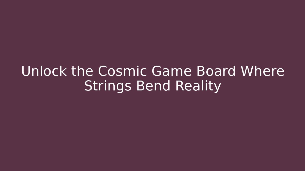 Unlock the Cosmic Game Board Where Strings Bend Reality