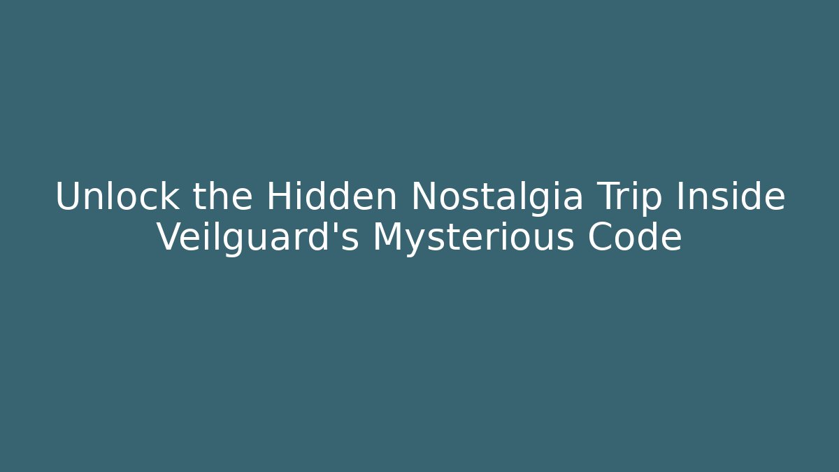 Unlock the Hidden Nostalgia Trip Inside Veilguard's Mysterious Code
