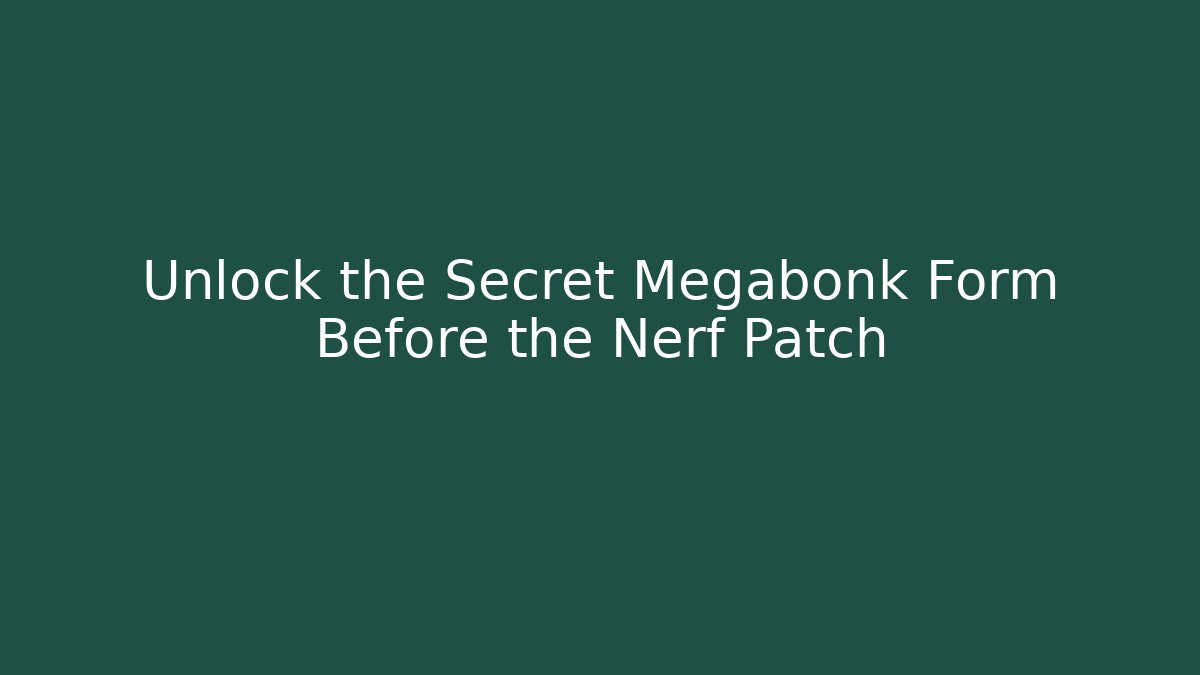 Unlock the Secret Megabonk Form Before the Nerf Patch