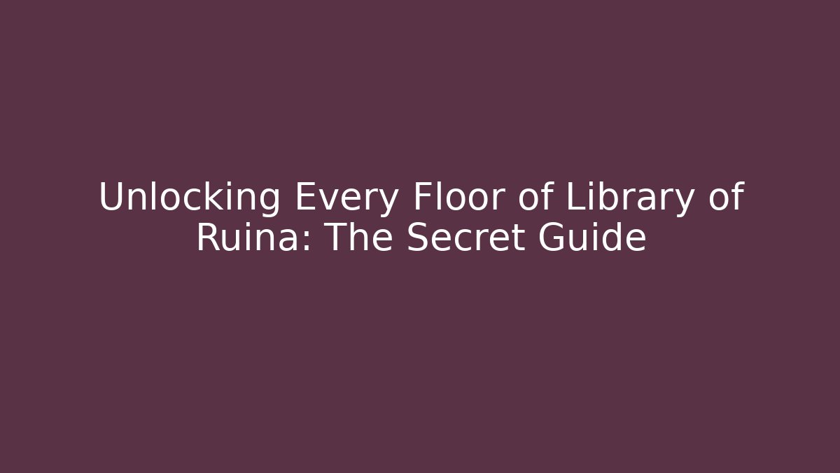 Unlocking Every Floor of Library of Ruina: The Secret Guide - Método de Aprovação