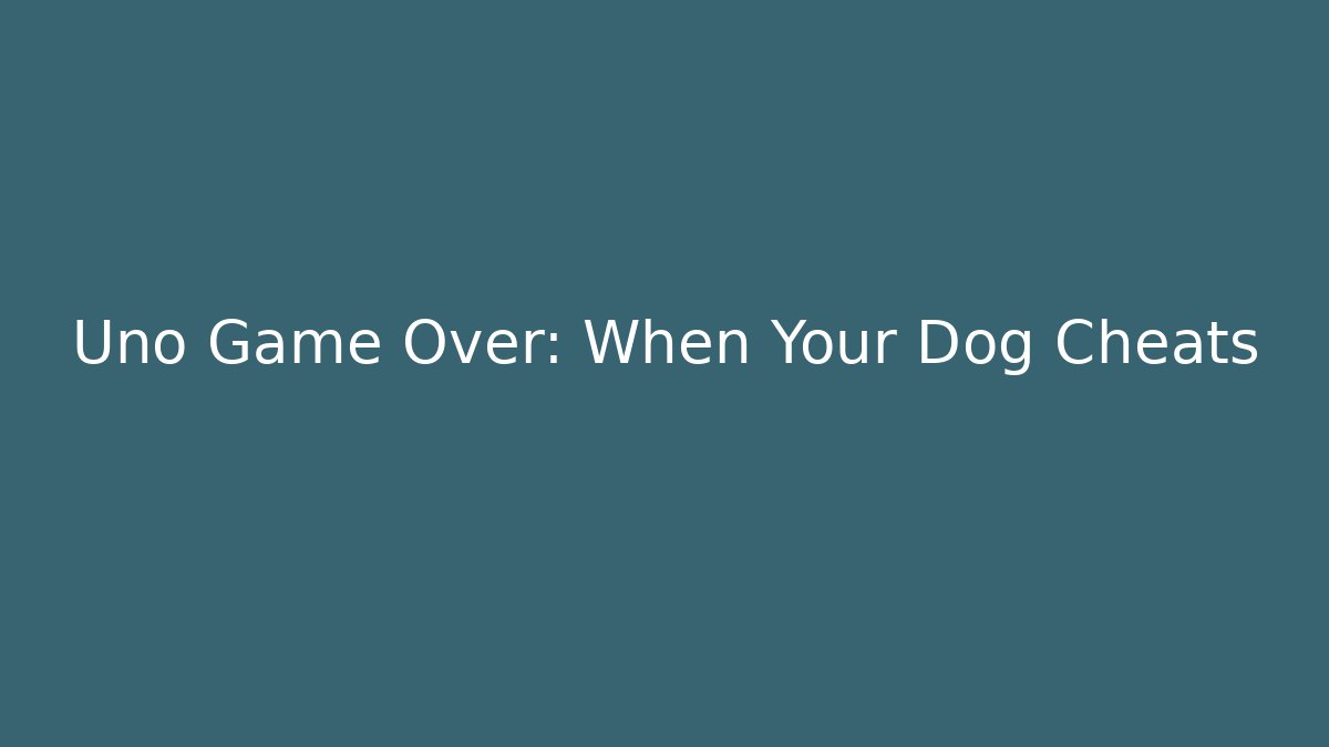 Uno Game Over: When Your Dog Cheats - Método de Aprovação
