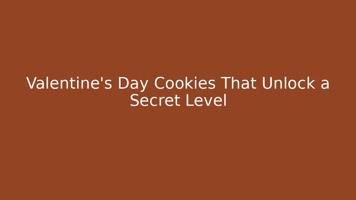 Valentine's Day Cookies That Unlock a Secret Level