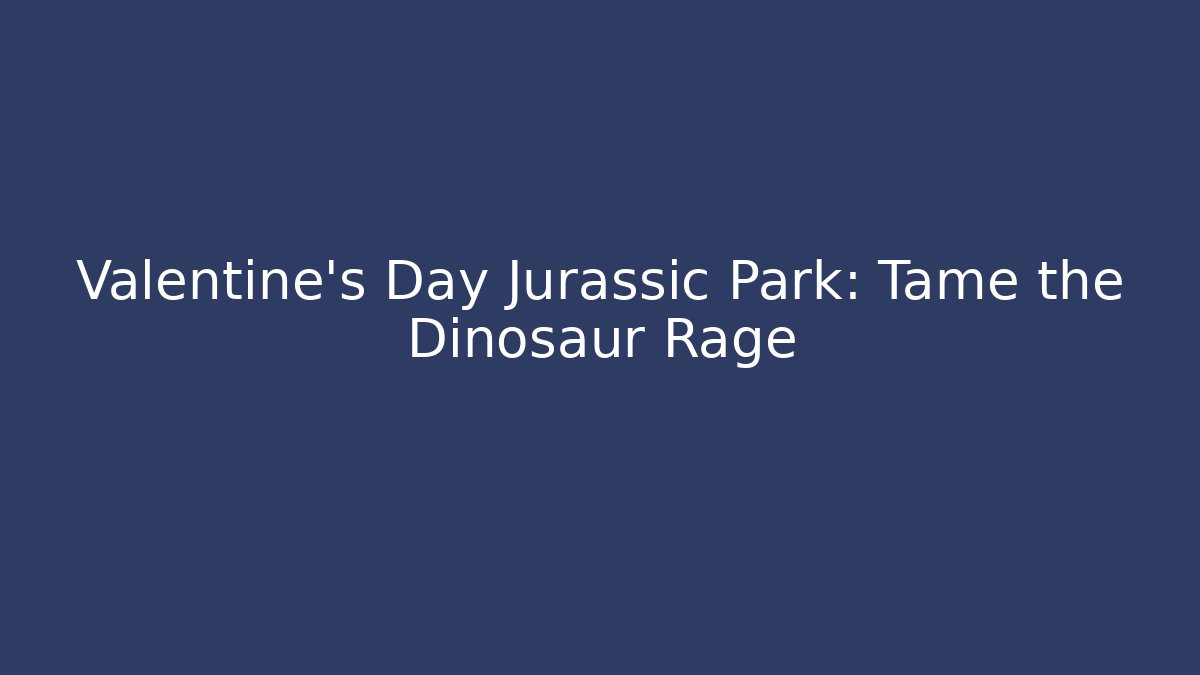 Valentine's Day Jurassic Park: Tame the Dinosaur Rage