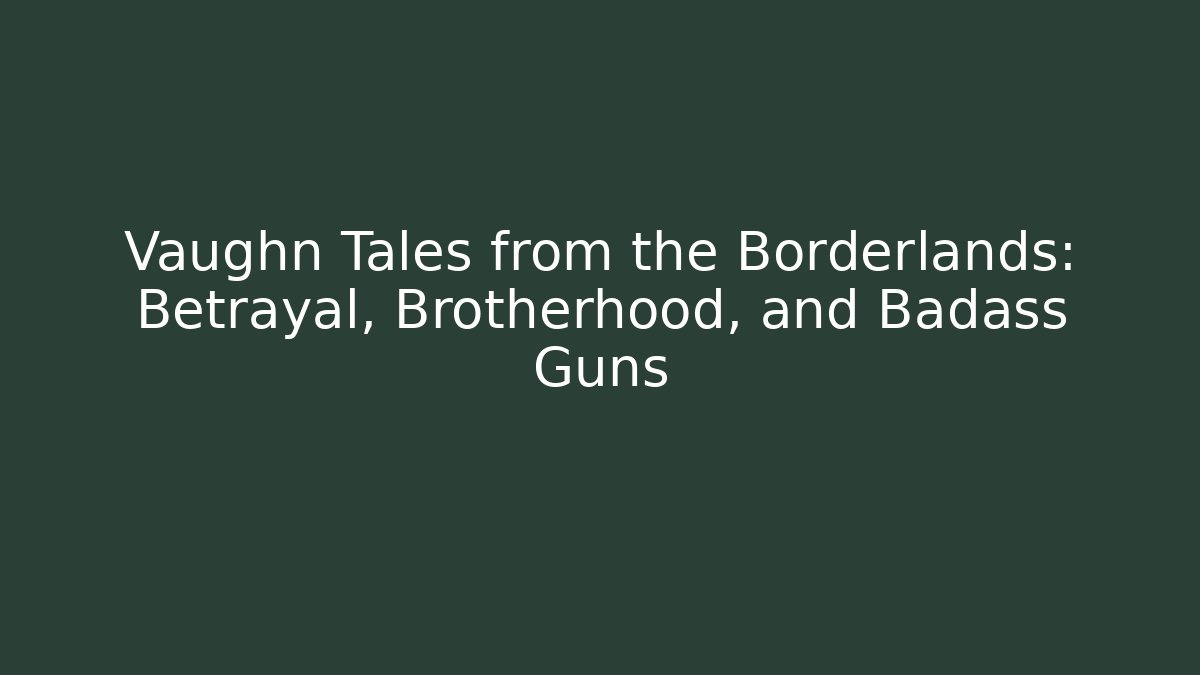Vaughn Tales from the Borderlands: Betrayal, Brotherhood, and Badass Guns - Método de Aprovação