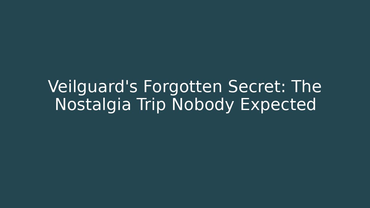 Veilguard's Forgotten Secret: The Nostalgia Trip Nobody Expected