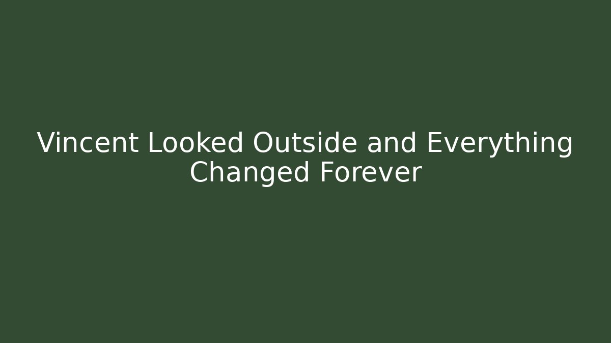 Vincent Looked Outside and Everything Changed Forever