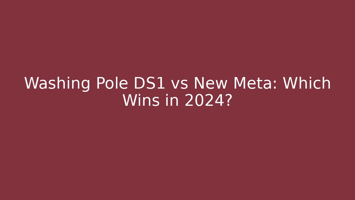 Washing Pole DS1 vs New Meta: Which Wins in 2024?