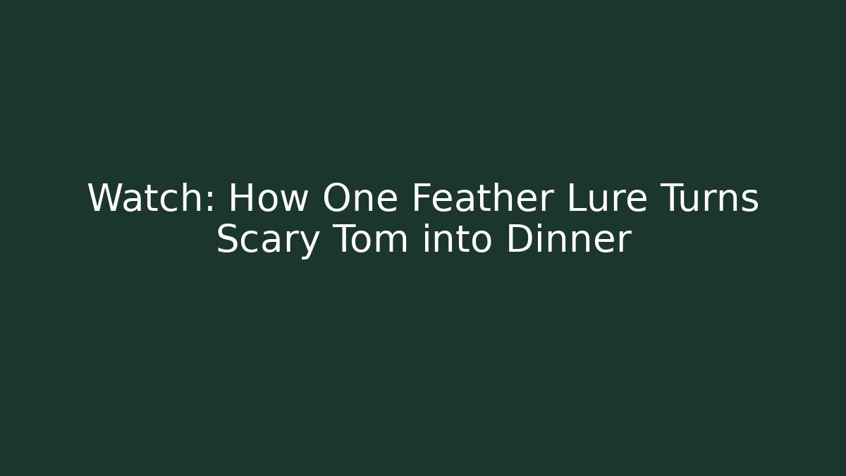 Watch: How One Feather Lure Turns Scary Tom into Dinner