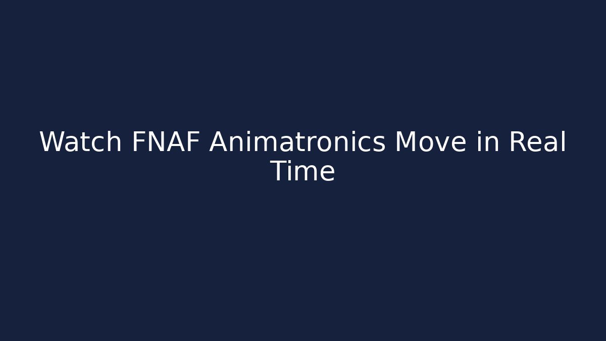 Watch FNAF Animatronics Move in Real Time