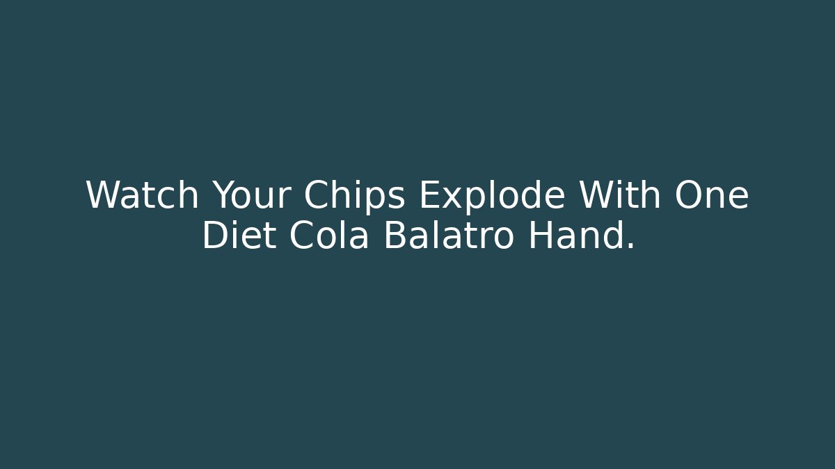 Watch Your Chips Explode With One Diet Cola Balatro Hand.