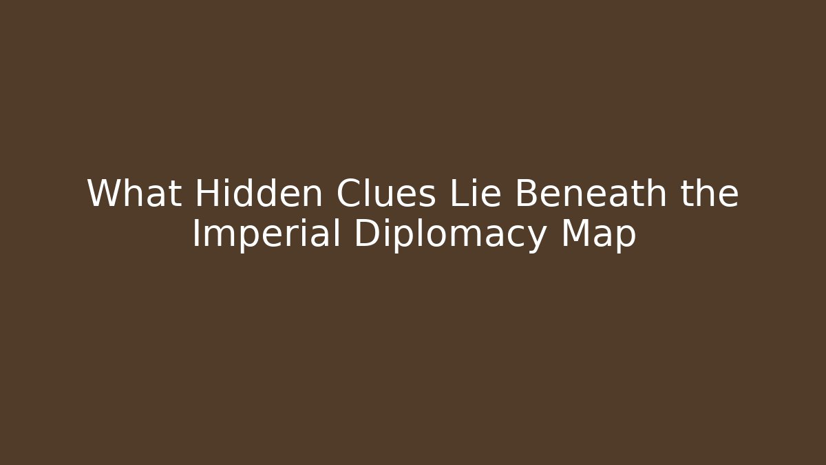 What Hidden Clues Lie Beneath the Imperial Diplomacy Map