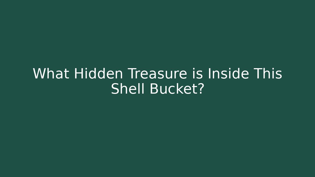 What Hidden Treasure is Inside This Shell Bucket?