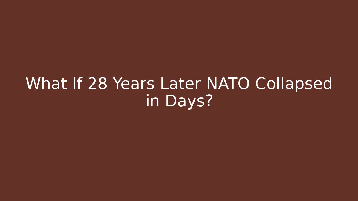 What If 28 Years Later NATO Collapsed in Days?