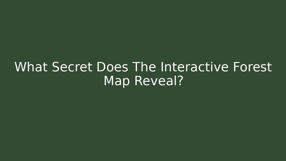 What Secret Does The Interactive Forest Map Reveal?