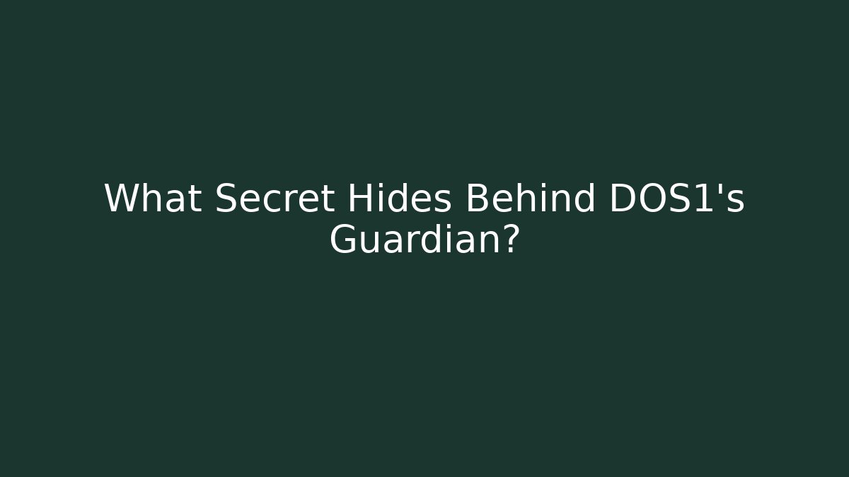 What Secret Hides Behind DOS1's Guardian? - Método de Aprovação