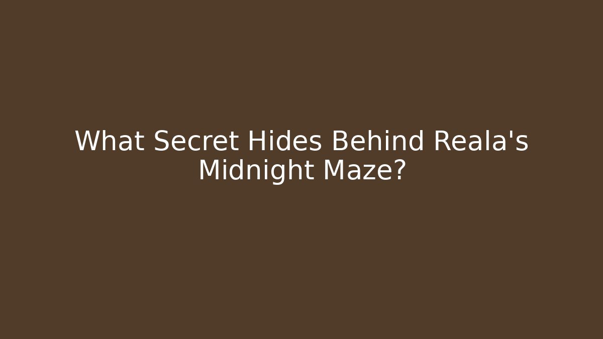 What Secret Hides Behind Reala's Midnight Maze?