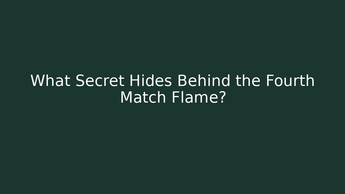 What Secret Hides Behind the Fourth Match Flame?