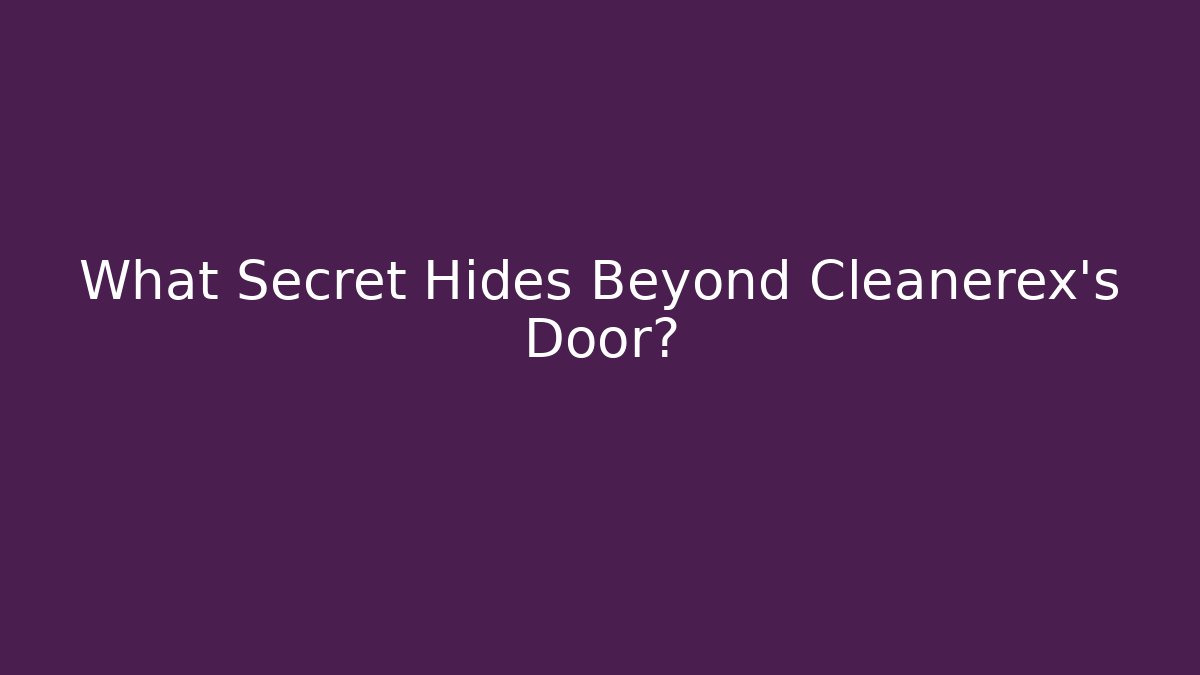 What Secret Hides Beyond Cleanerex's Door?