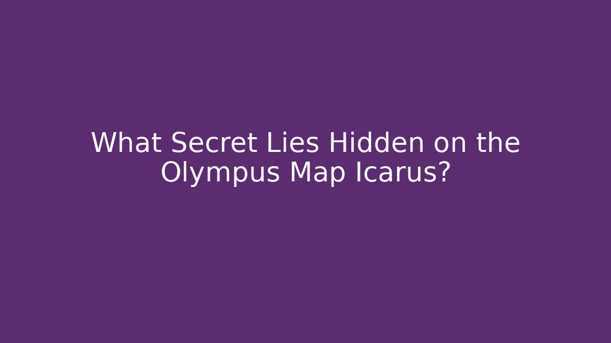 What Secret Lies Hidden on the Olympus Map Icarus? - Método de Aprovação