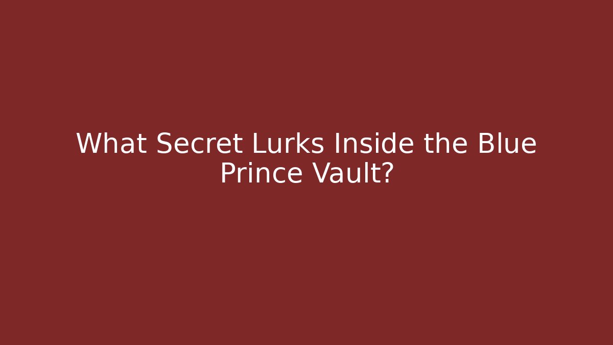 What Secret Lurks Inside the Blue Prince Vault?