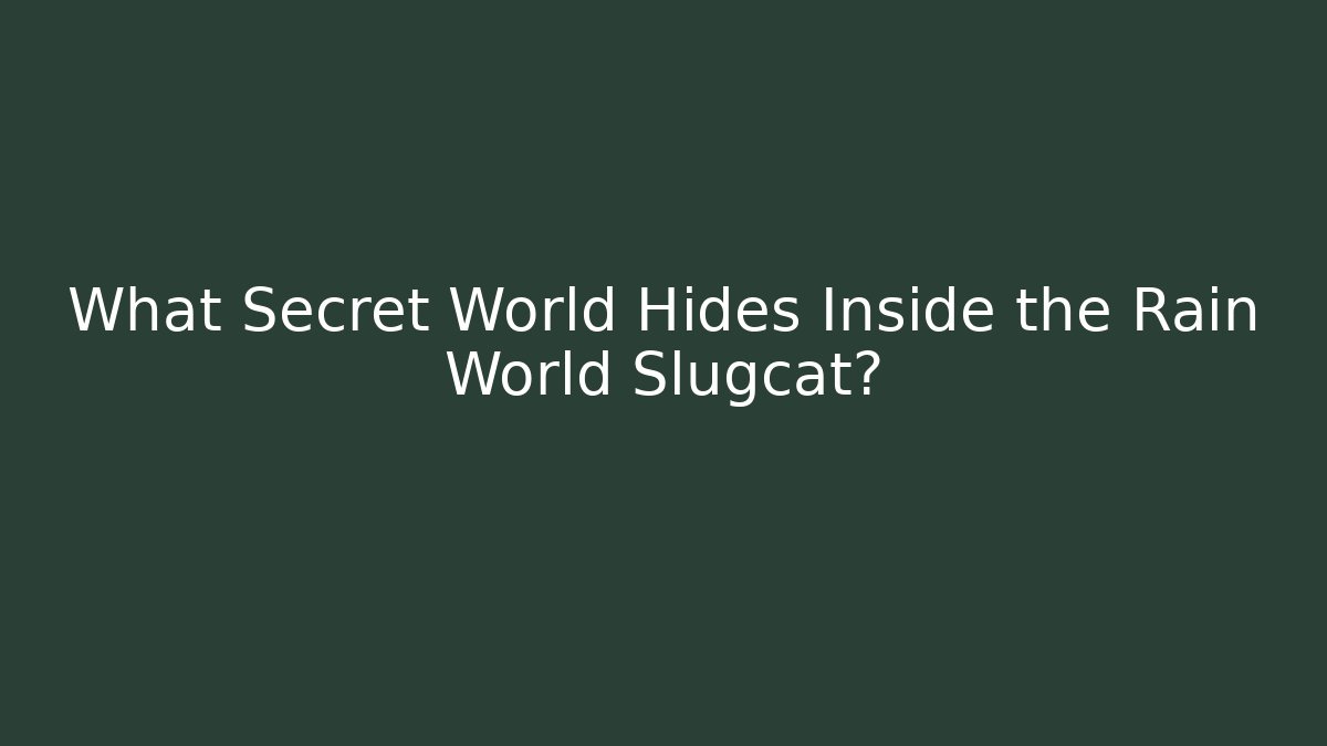 What Secret World Hides Inside the Rain World Slugcat? - Método de Aprovação