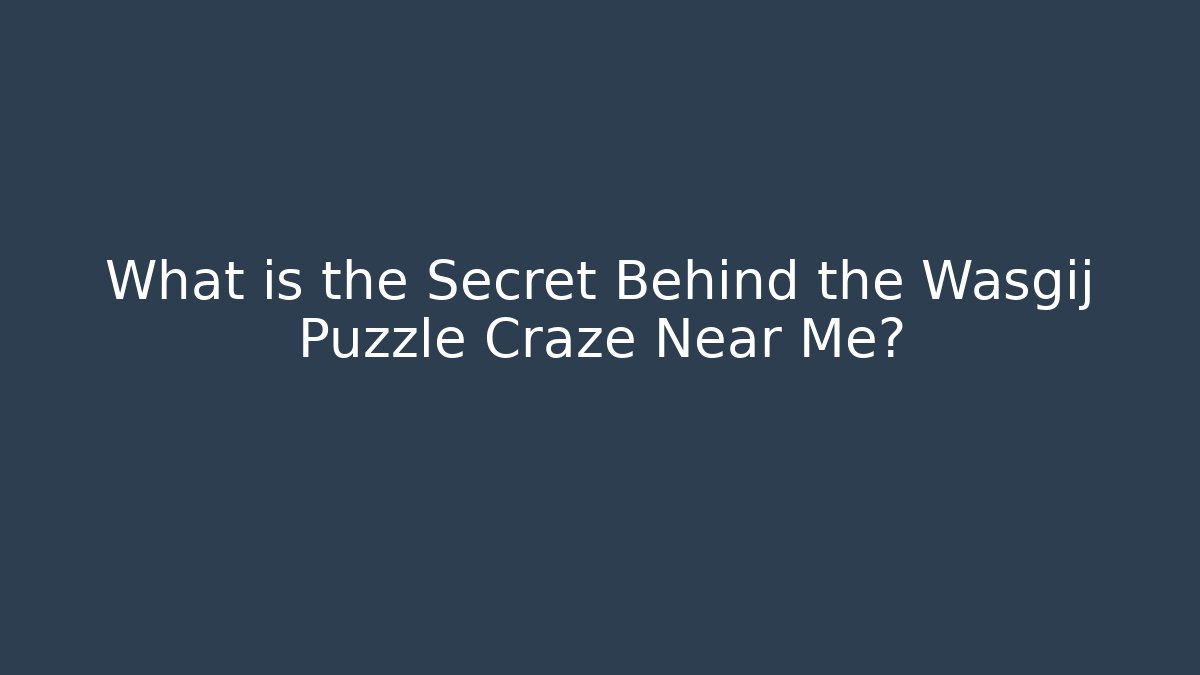 What is the Secret Behind the Wasgij Puzzle Craze Near Me?