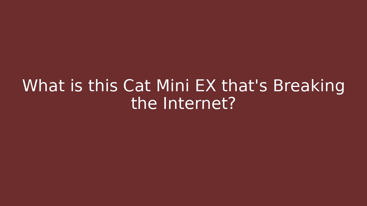 What is this Cat Mini EX that's Breaking the Internet?