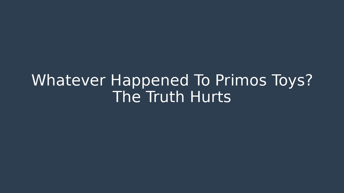 Whatever Happened To Primos Toys? The Truth Hurts