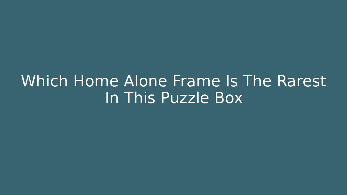 home alone jigsaw puzzle