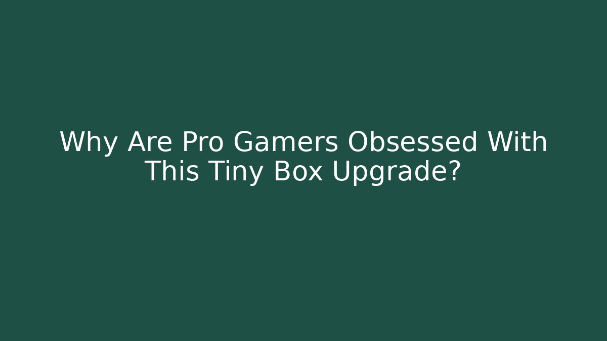 Why Are Pro Gamers Obsessed With This Tiny Box Upgrade?