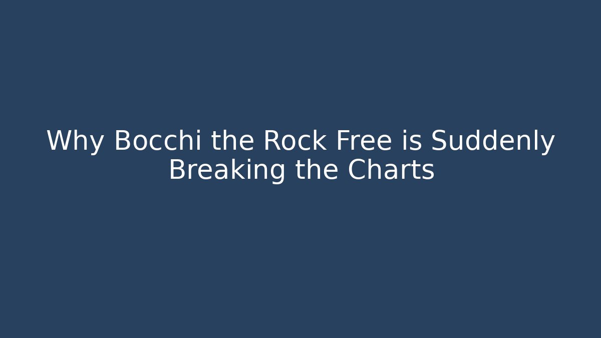 Why Bocchi the Rock Free is Suddenly Breaking the Charts
