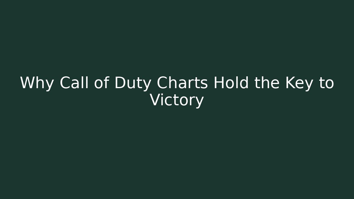 Why Call of Duty Charts Hold the Key to Victory